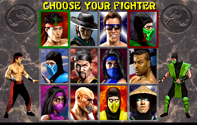 Mortal Kombat II: Choose Your Fighter: SNES